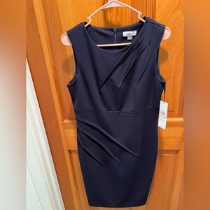 NWT Women’s Calvin Klein dress, sleeveless, navy, size 10, zip back, to the knee